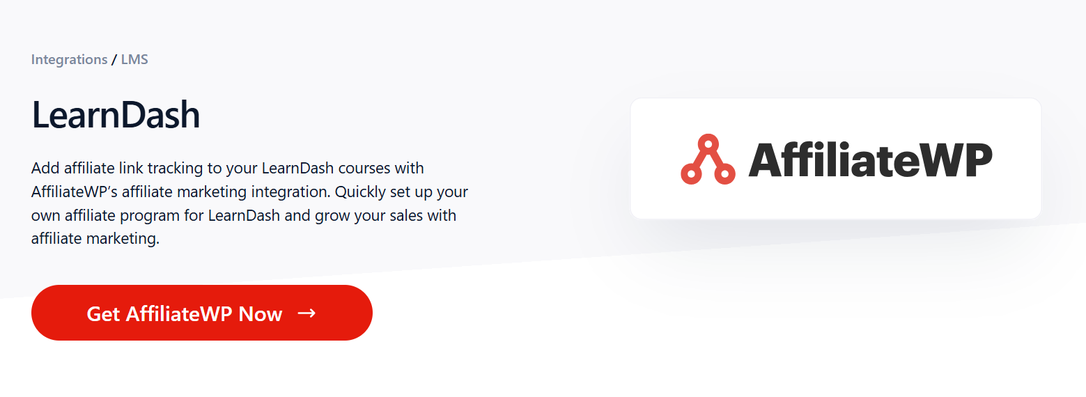 AffiliateWP LearnDash integration page