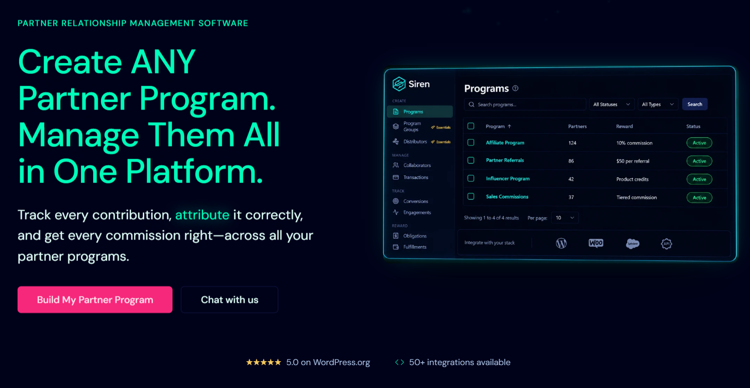 Siren partner relationship management software