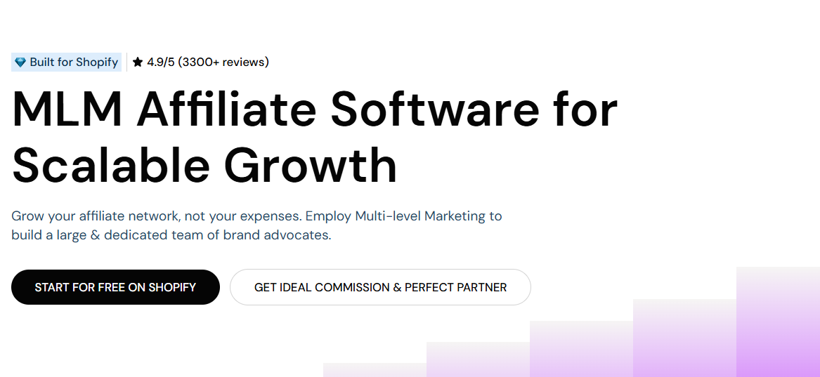 UpPromote Shopify MLM affiliate software homepage