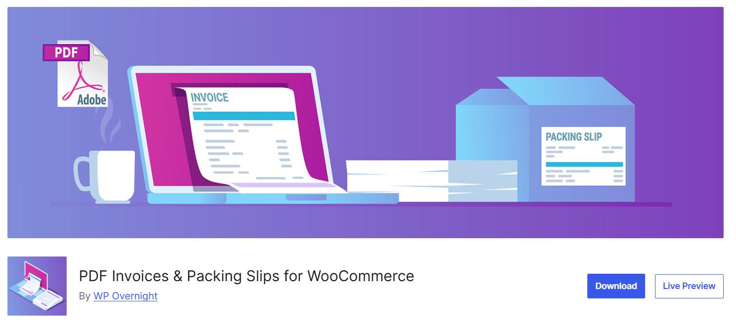 PDF Invoices and Packing Slips for WooCommerce plugin