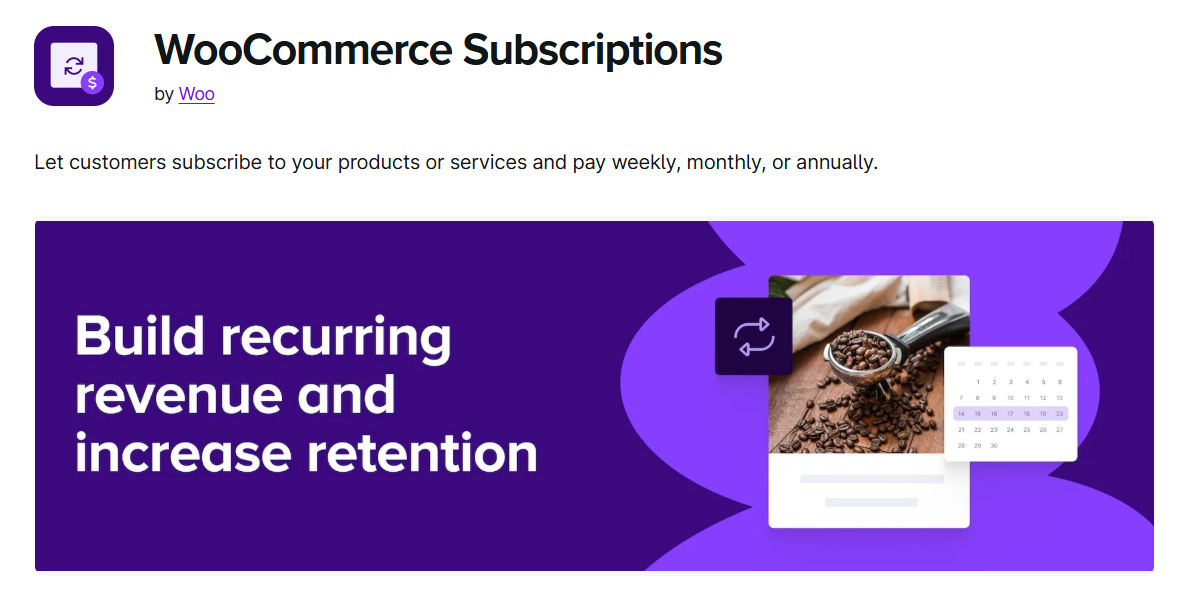 WooCommerce Subscriptions extension