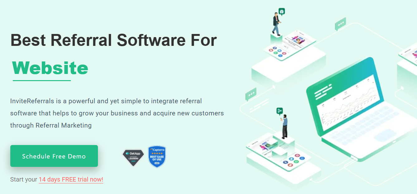 InviteReferrals referral software for websites
