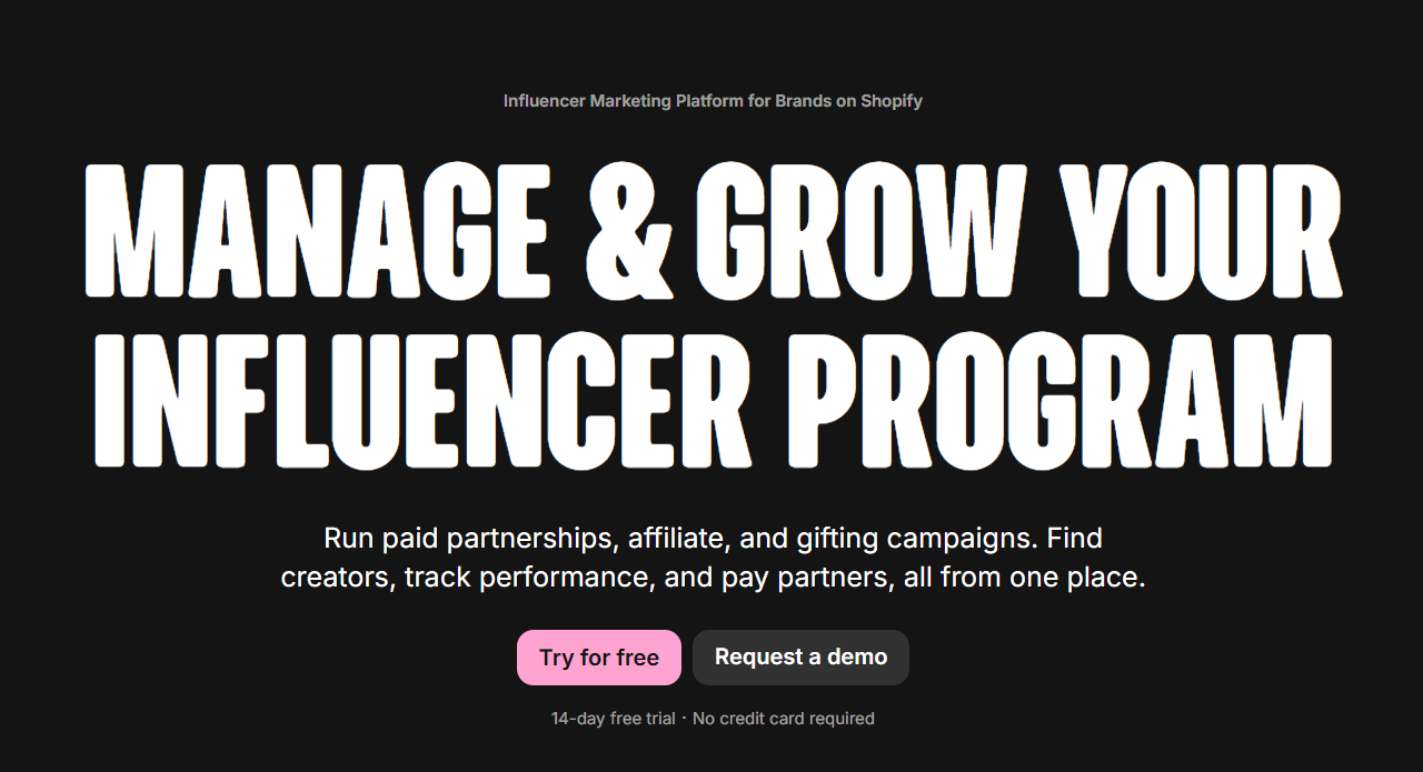 Modash influencer affiliate tracking software