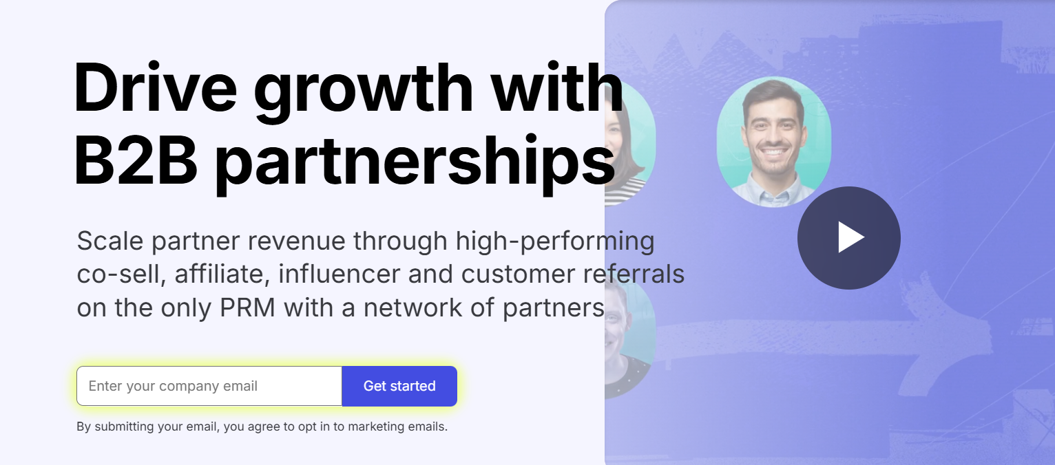 PartnerStack B2B partner program software homepage
