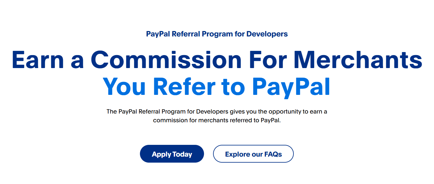 PayPal referral program for developers