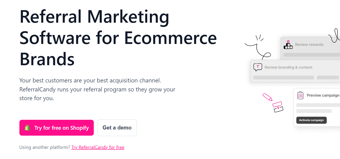 ReferralCandy referral marketing software for ecommerce brands