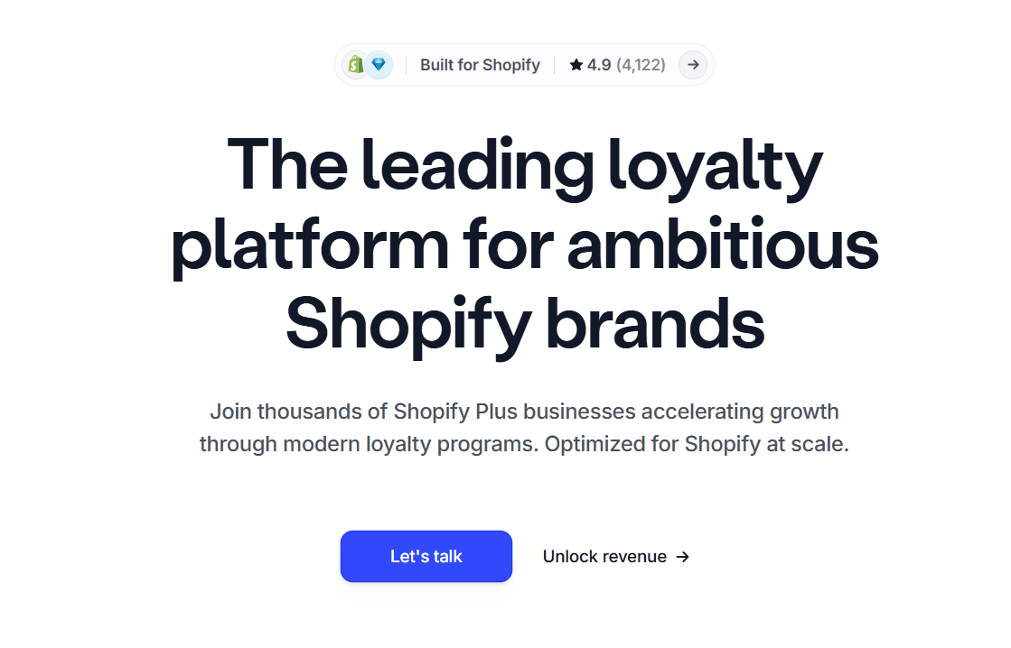 Smile.io loyalty platform home page