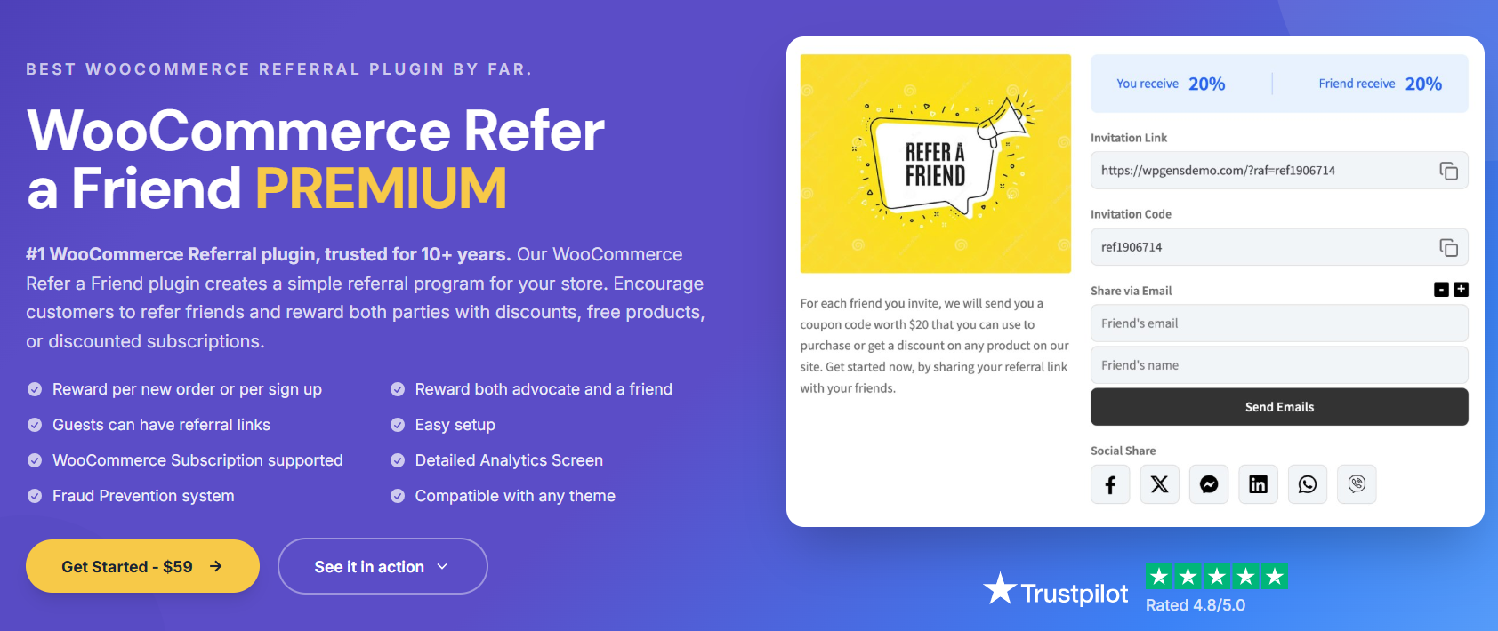 Refer a Friend for WooCommerce by WPGens