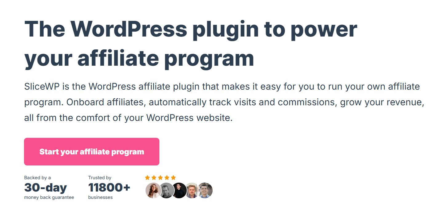 SliceWP WordPress affiliate plugin homepage