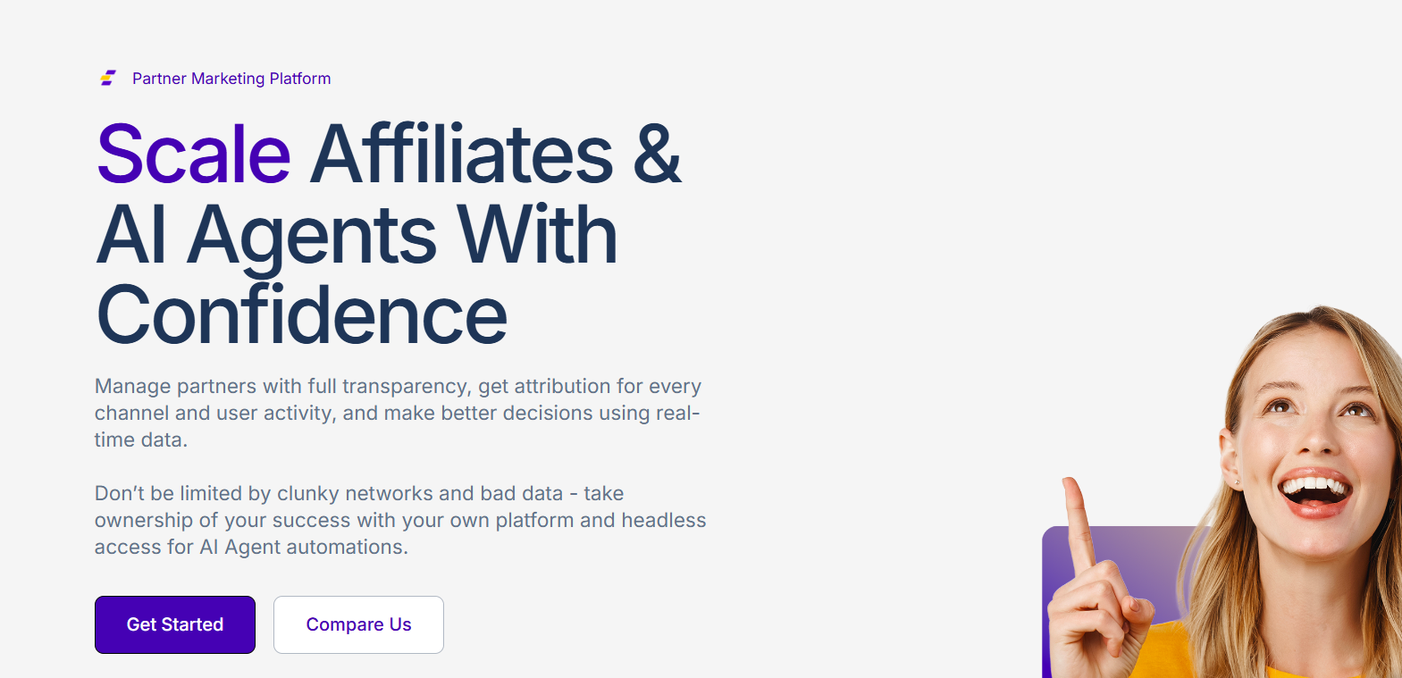 Everflow performance marketing platform homepage