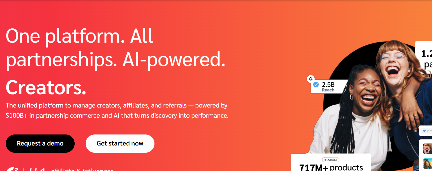 impact.com partnership management platform homepage