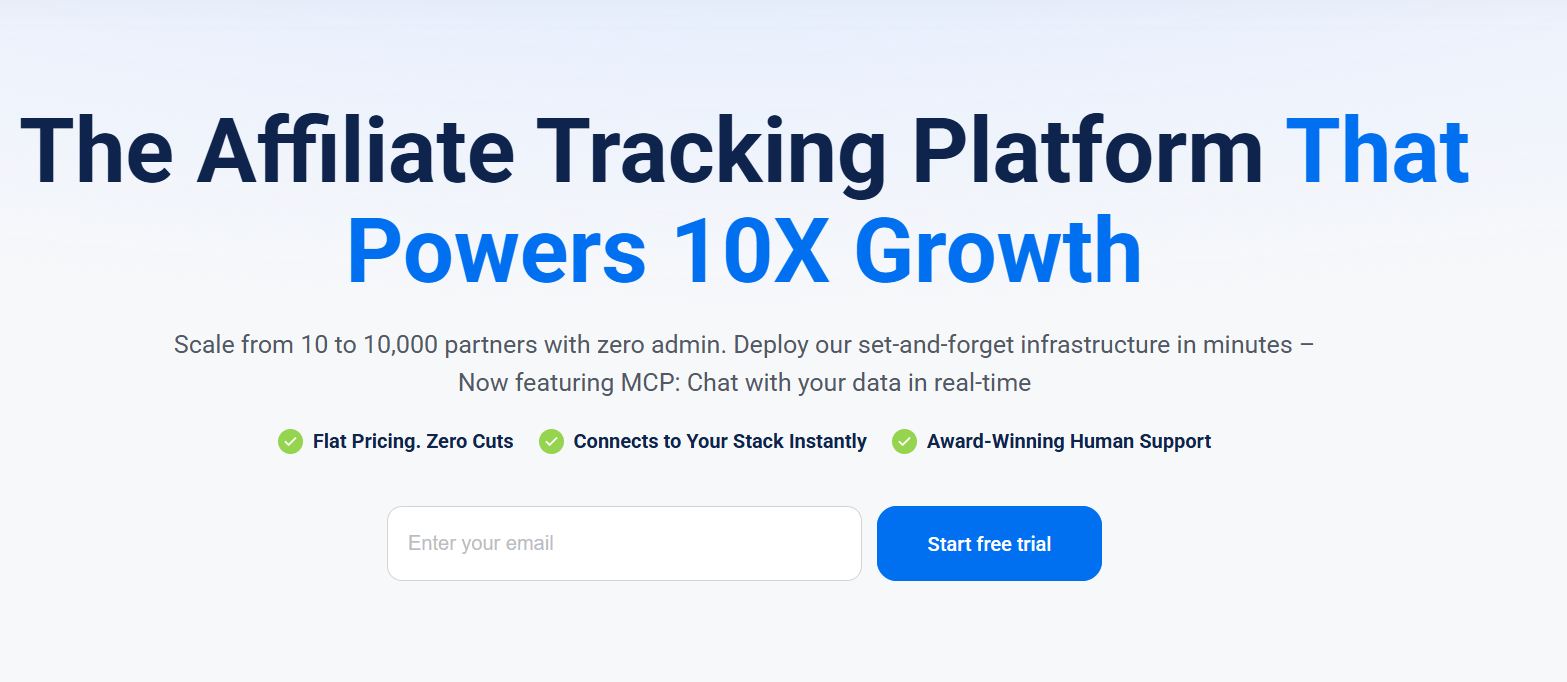 Tapfiliate affiliate tracking platform homepage