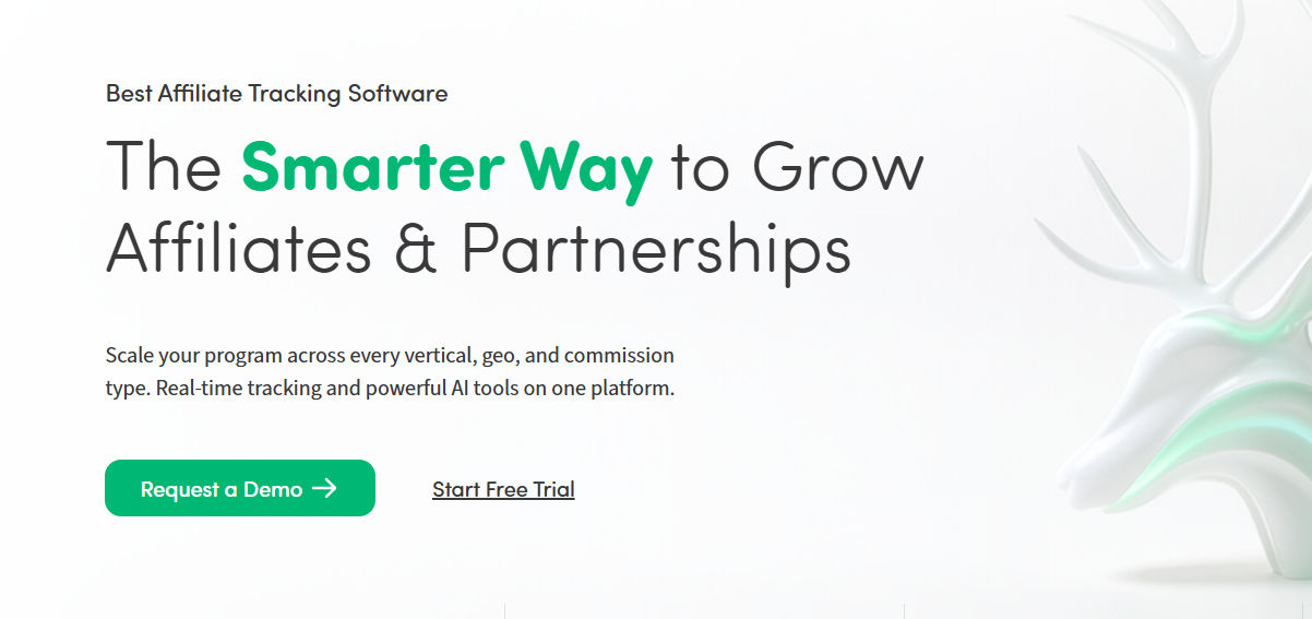 Trackdesk affiliate tracking software homepage