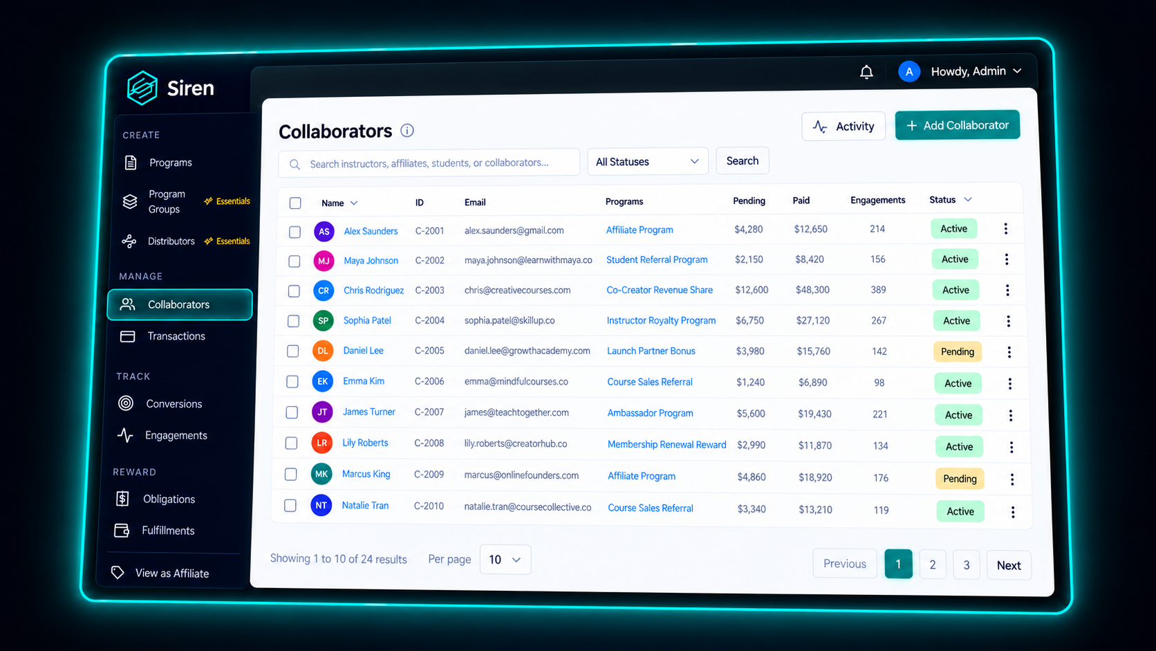 affiliate and partner program software for course creators